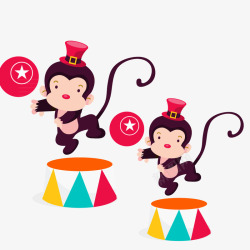 猴子马戏团素材