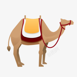 骑骆驼的卡通骆驼动物矢量图高清图片