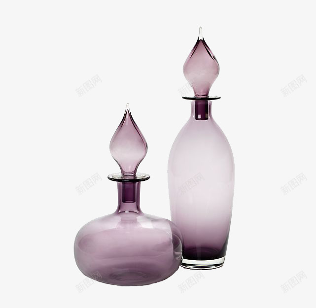 紫色带盖透明玻璃瓶家居摆件png免抠素材_新图网 https://ixintu.com 家居摆件 紫色玻璃瓶 透明带盖玻璃瓶