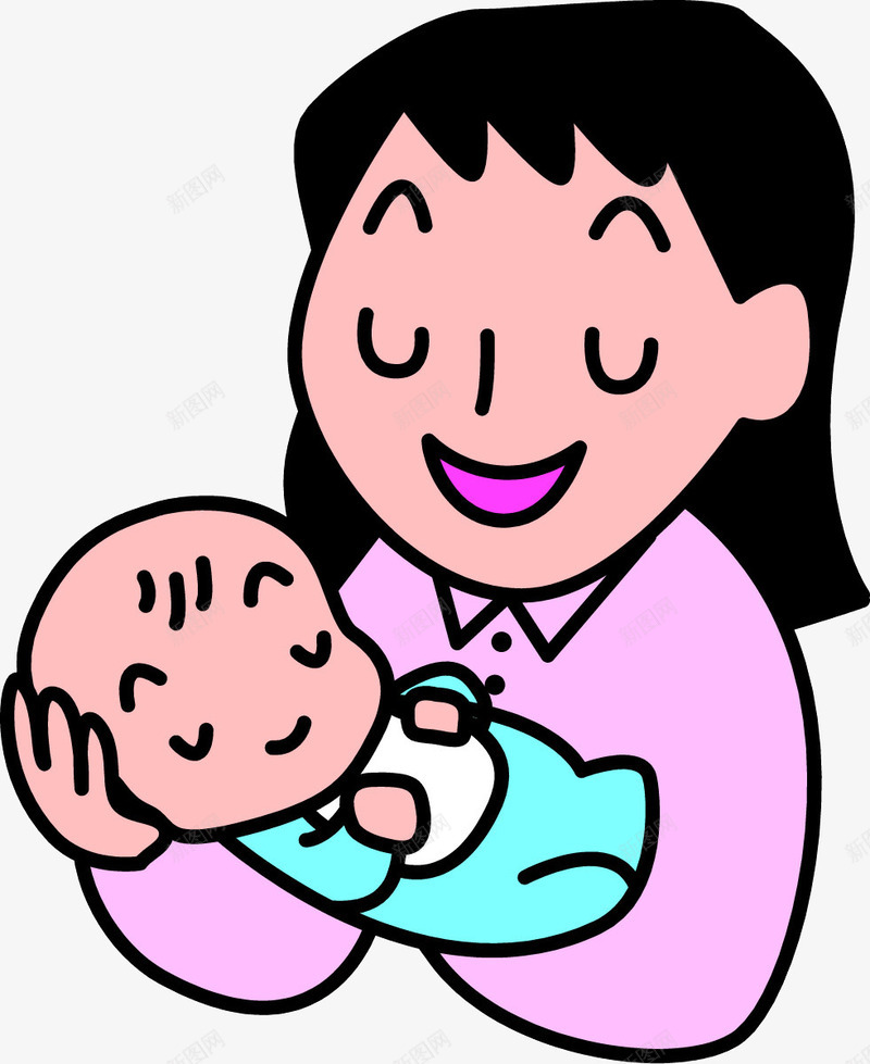 温暖的目光png免抠素材_新图网 https://ixintu.com 卡通 孩子 母亲 装饰