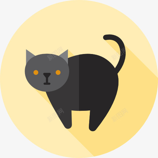 黑猫图标png_新图网 https://ixintu.com 万圣节 动物 可怕 害怕 恐怖 恐惧 黑猫