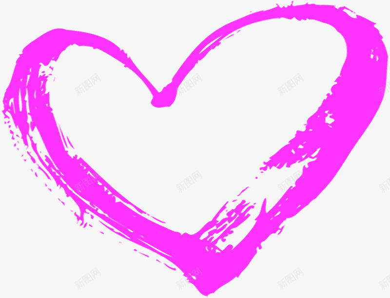紫色手绘线条爱心母亲节png免抠素材_新图网 https://ixintu.com 母亲节 爱心 紫色 线条 设计