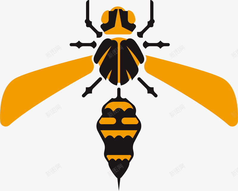 可爱的黄色小蜜蜂矢量图eps免抠素材_新图网 https://ixintu.com 动物 卡通 可爱的黄色小蜜蜂 手绘 矢量图 蜜蜂 黄色 黄色小蜜蜂