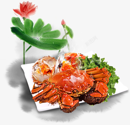 螃蟹美味食物海报png免抠素材_新图网 https://ixintu.com 海报 美味 螃蟹 食物