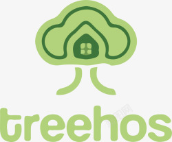 绿色大自然logo图形treehos标志矢量图图标高清图片