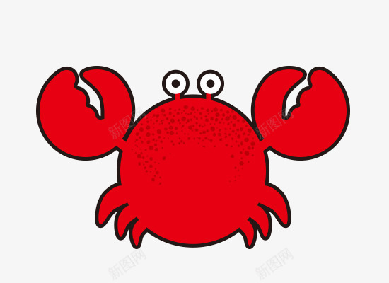 红色的螃蟹png免抠素材_新图网 https://ixintu.com 手绘 红色 红蟹 螃蟹