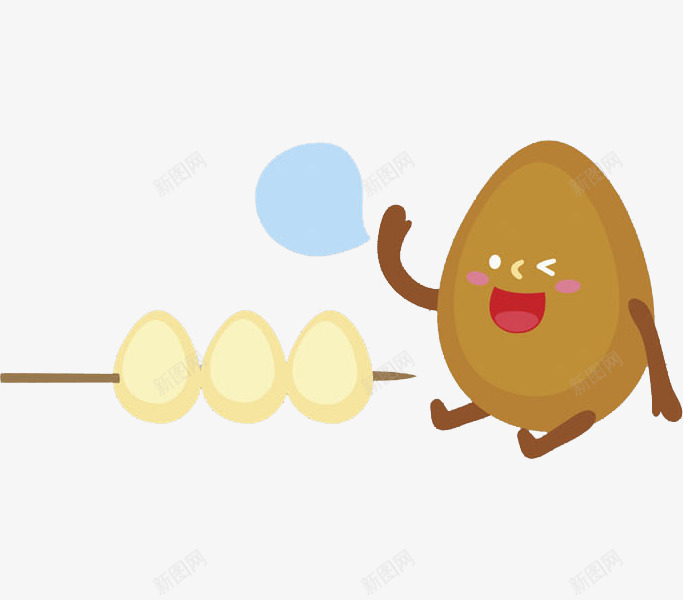 卡通高兴地鸡蛋图png免抠素材_新图网 https://ixintu.com 创意 卡通 呆萌的 对话框 蛋蛋卡通 高兴地 鸡蛋 鹌鹑蛋