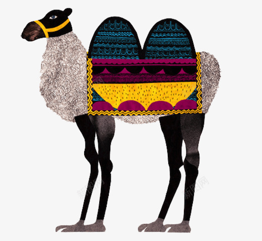 卡通沙漠骆驼png免抠素材_新图网 https://ixintu.com 坐骑 沙漠 野生动物 骆驼