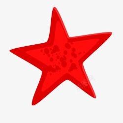 红色五角星卡通元素素材