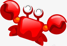 彩绘螃蟹红色螃蟹高清图片