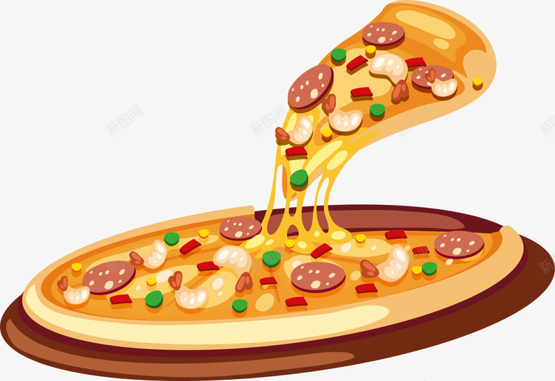 黄色立体美味披萨png免抠素材_新图网 https://ixintu.com 517 吃货节 披萨饼 美味披萨 美食节 食品 餐饮
