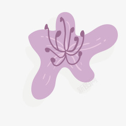 五花瓣深紫色五花瓣绽放的杜鹃花瓣矢量图高清图片