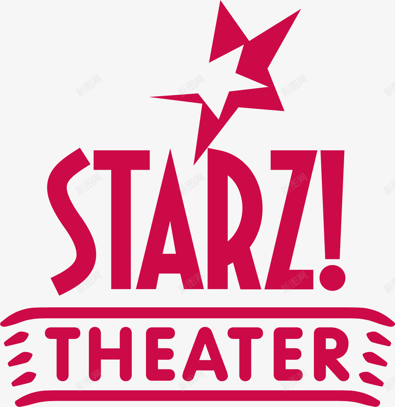 红色starz标志矢量图ai免抠素材_新图网 https://ixintu.com starz 星星 标志设计 玫红标志 矢量图