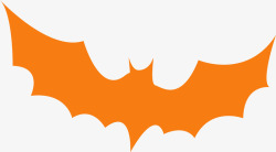 橙色简约蝙蝠素材