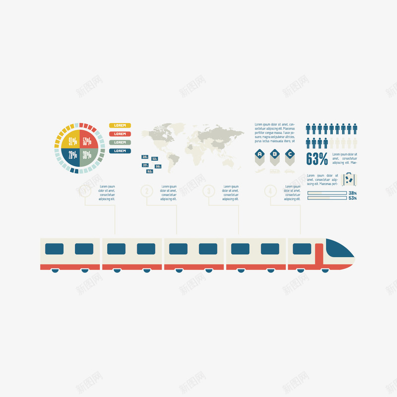 火车分析图png免抠素材_新图网 https://ixintu.com ppt素材 信息图 地图 火车