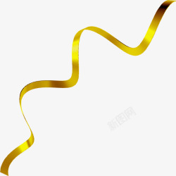 黄色丝带样式活动海报素材