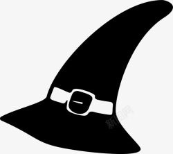 黑色卡通巫师帽素材