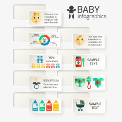 婴儿的信息图表素材