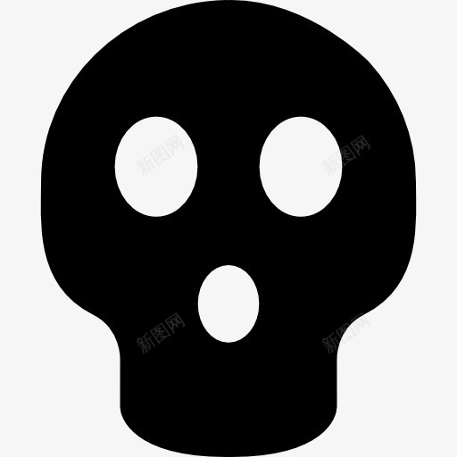 万圣节骷髅头的黑图标png_新图网 https://ixintu.com 万圣节 头骨 形状 恐怖 服装 骨架