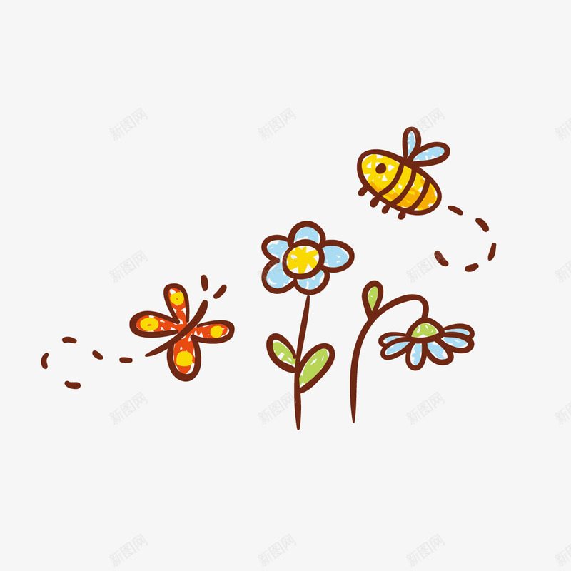 儿童画蜜蜂矢量图ai免抠素材_新图网 https://ixintu.com png素材免费下载 儿童画 简笔画 蜜蜂 矢量图