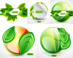 绿叶环保标志素材