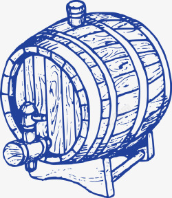 英伦素描啤酒标贴英伦范素描酒桶矢量图高清图片