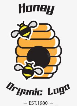 精美的蜜蜂蜜蜂蜂巢扁平化精美图标高清图片
