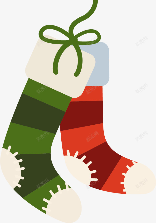袜子装饰图案png免抠素材_新图网 https://ixintu.com 圣诞 简约 线条 袜子