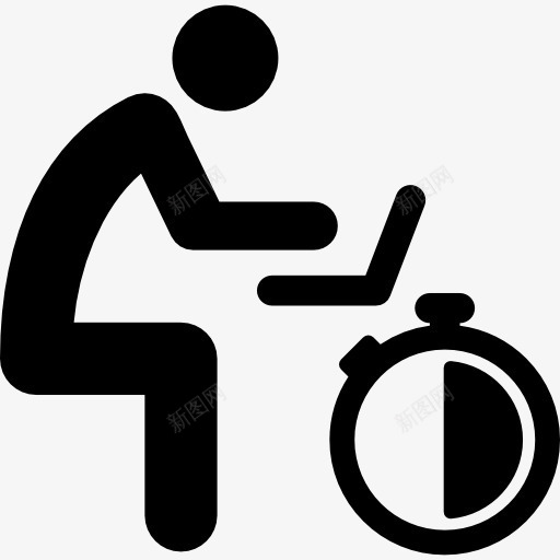 网上求职图标png_新图网 https://ixintu.com 人 在线搜索 工作表 搜索 时间 符号