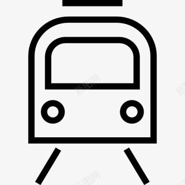 地铁轨道交通标志前面的概述图标图标