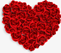 红色玫瑰爱心素材