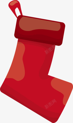 红色简约袜子素材