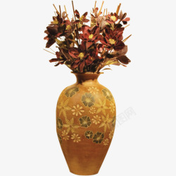 瓶里的干花素材