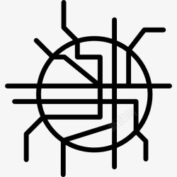 地铁交汇线地铁地图图标高清图片