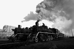 工业时代的蒸汽火车素材