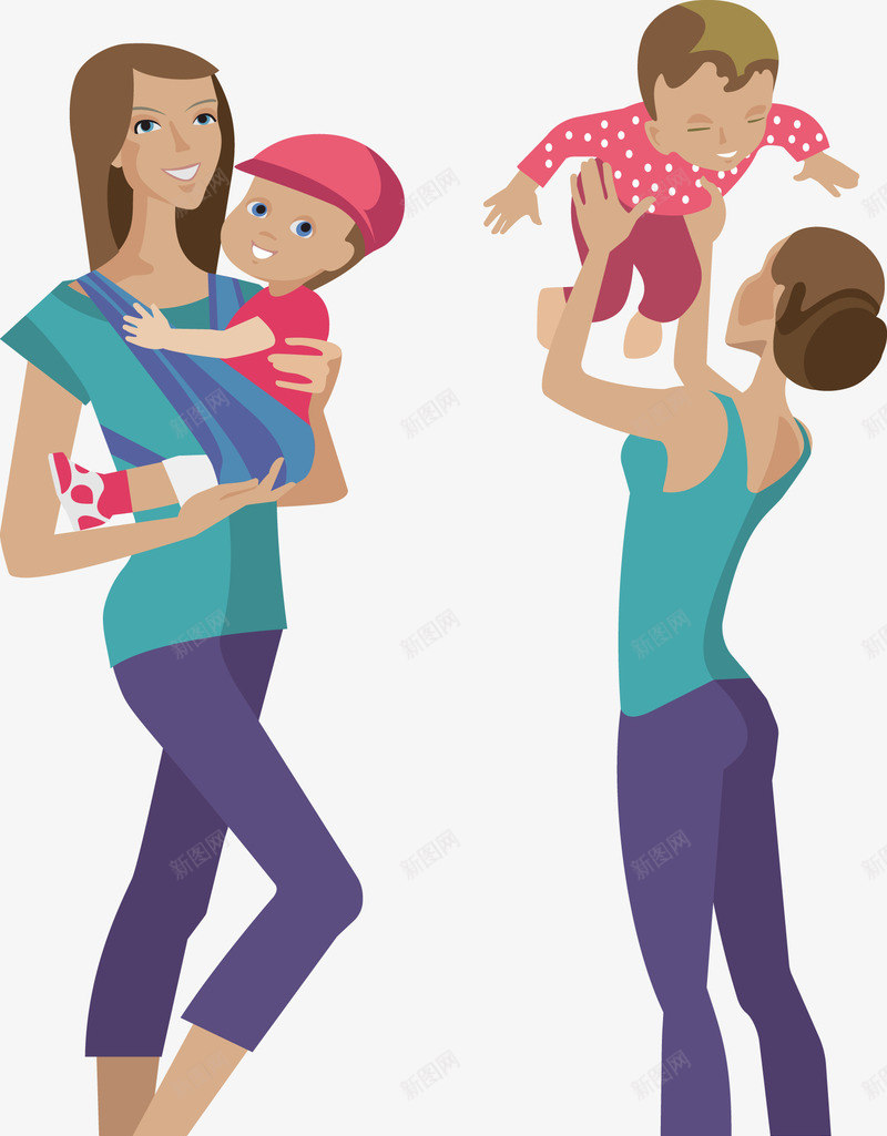 抱着孩子的母亲矢量图eps免抠素材_新图网 https://ixintu.com 两个母亲 儿童 孩子PNG 抱着孩子 母亲 矢量孩子 矢量图