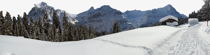 雪山山顶png免抠素材_新图网 https://ixintu.com 山顶 树林 雪山 雪景 风景素材