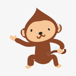可爱的卡通小猴子素材