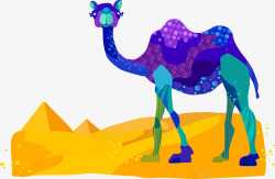 沙漠骆驼矢量图素材