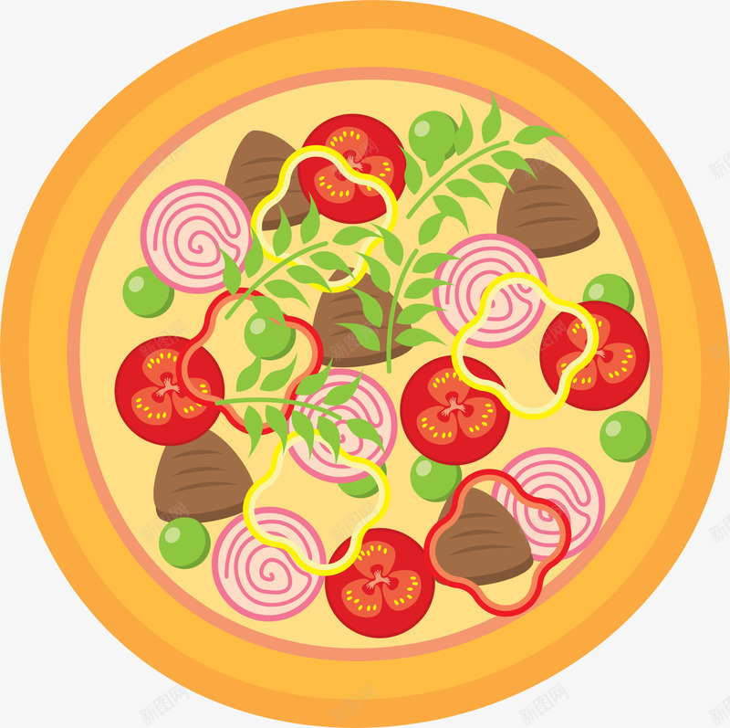 黄色卡通美味披萨png免抠素材_新图网 https://ixintu.com 517 吃货节 披萨饼 美味披萨 美食节 食品 餐饮 黄色披萨
