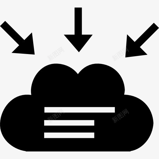 数据云图标png_新图网 https://ixintu.com 云 互联网 接口 数据 符号 箭 象征