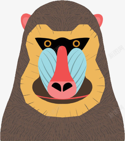 猴子狒狒png免抠素材_新图网 https://ixintu.com Q版动物 手绘动物 棕色 猴子卡通 花脸