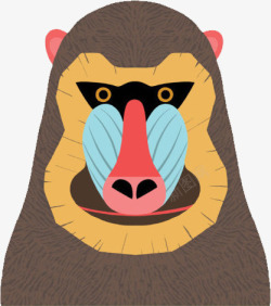 卡通花脸猴子狒狒高清图片