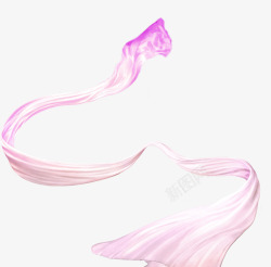 粉色彩带风光活动素材