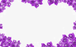紫色花朵背景装饰效果素材