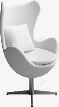 手绘室内舒适转椅白色素材