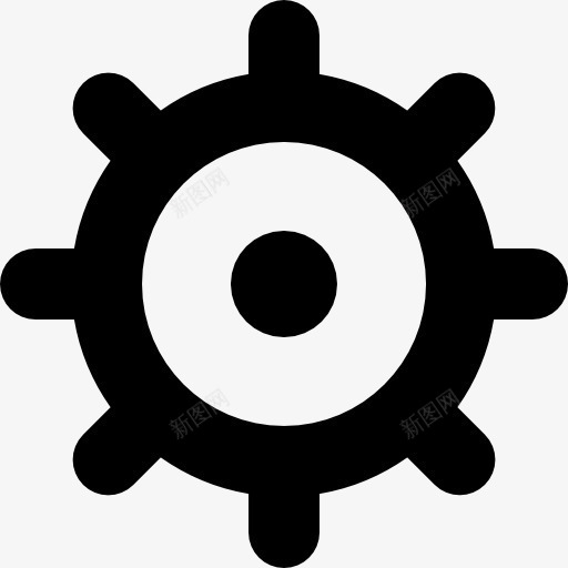 轮图标png_新图网 https://ixintu.com 工具 接口 程式化的舵手 符号 象征 车轮