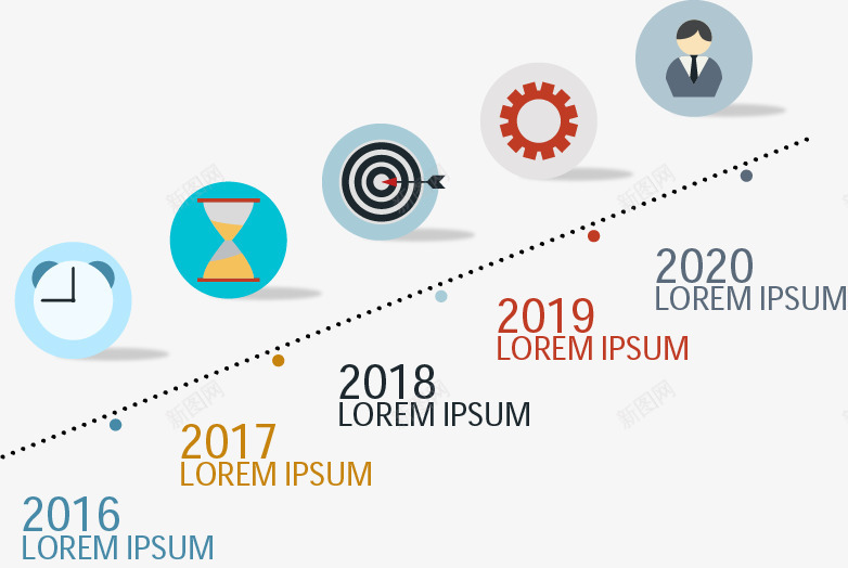扁平化时光轴png免抠素材_新图网 https://ixintu.com 扁平化时光轴 时光轴 时光轴素材