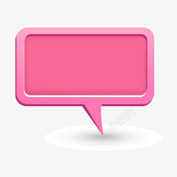 粉色方框对话框素材