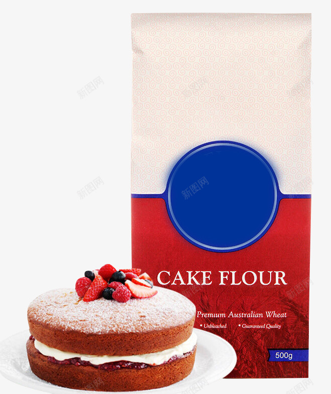 制作蛋糕粉png免抠素材_新图网 https://ixintu.com 产品实物 制作 咖啡色 美食 蛋糕粉 袋装 食材